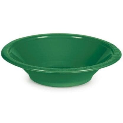 Plastic Bowls, 12 Oz, Green, 20 Ct