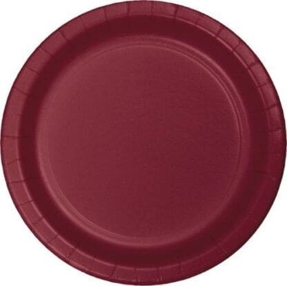 Luncheon Plates, 7", 24pk burgundy