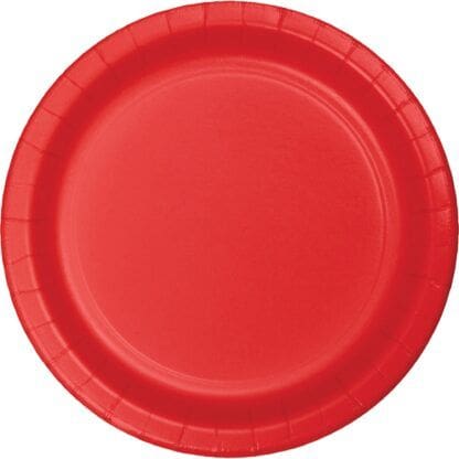 Classic Red Banquet Plates, 24 Pk