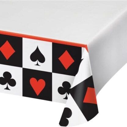 Card Night Plastic Tablecloth