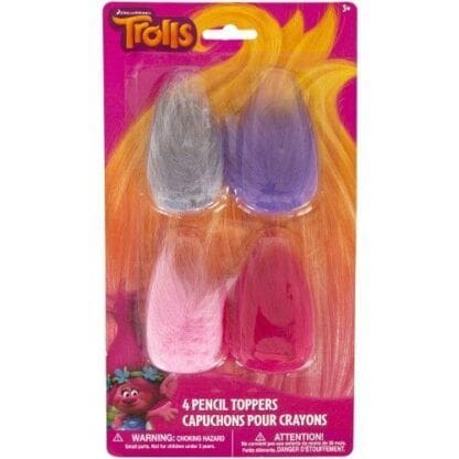 Trolls Pencil Topper Party Favors, Assorted, 4ct