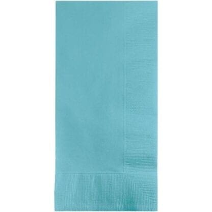 50/Pack - Pastel Blue 2-Ply Dinner Napkin, Paper - Creative Converting 67157B