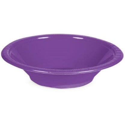 Plastic Bowl, 12 Oz, Amethyst, 20 Ct