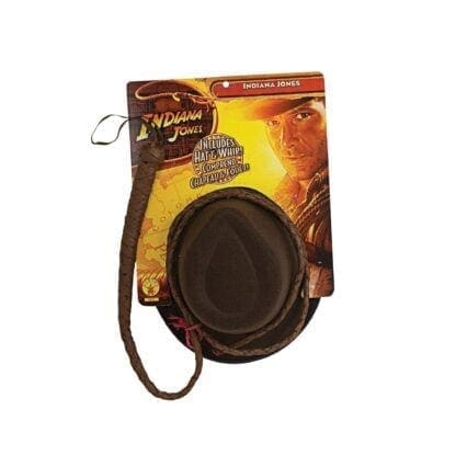 Adult Men's Indiana Jones Hat & Whip Set Halloween Costume Multi-Colored