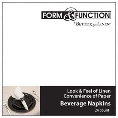 White Beverage Airlaid Napkins, 24 Pk