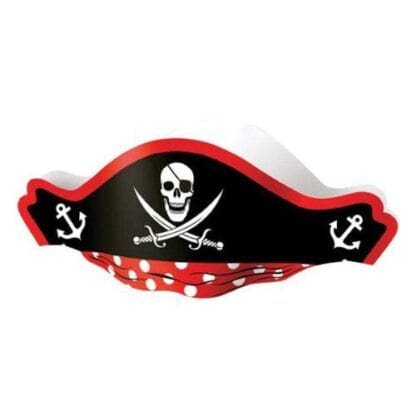 Pirate Captain Cardboard Party Hats Costume (1 Dozen)