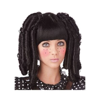 Baby Doll Black Wig with Bangs by Spirit Halloween