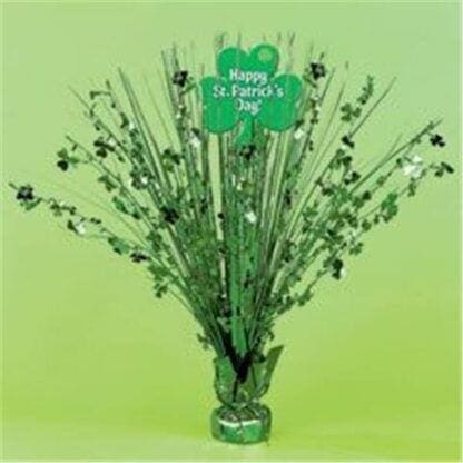 15 in. Happy St. Patrick's Day Foil Spray Centerpiece (2-Pack)