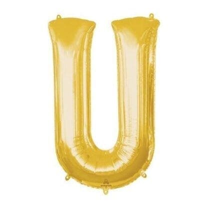 Price Includes Helium 34in Gold Letter Balloon (U)