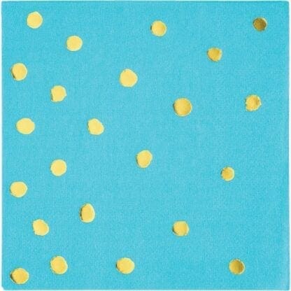 16ct Foil Dot Cocktail Beverage Napkins