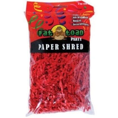 Wholesale Fat Toad Red Paper Shred - 2 Ounce(12x$1.96)