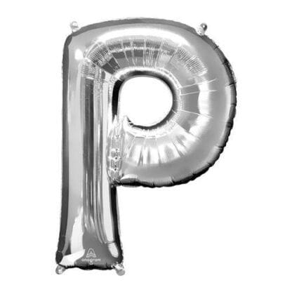 Anagram 78420 32 in. Letter P Silver Supershape Foil Balloon