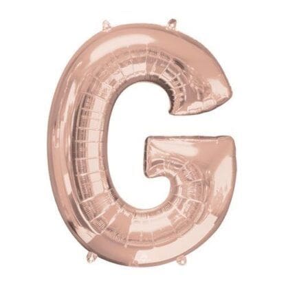 37 in. Letter G Rose Gold Balloon