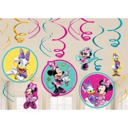 Minnie Mouse Helpers Hanging Swirl Decorations