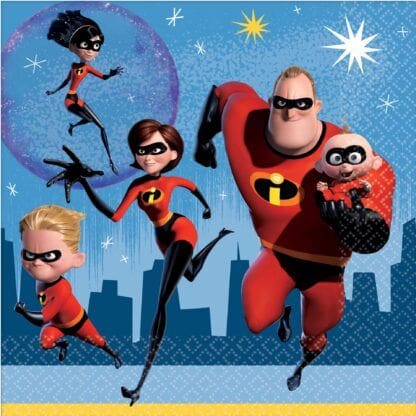 Disney/Pixar Incredibles 2 6.5" Lunch Napkins, 16-Pack