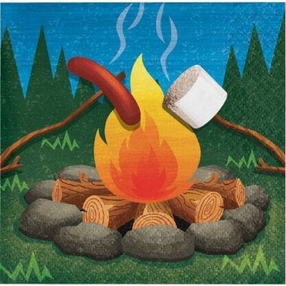 Camping Beverage Napkin - Set of 16