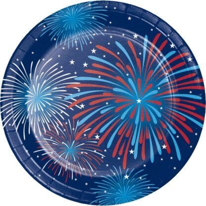 Firework Celebration Dessert Plates, 8 Pack