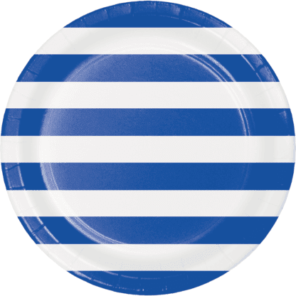 Dots & Stripes Cobalt Paper Plates