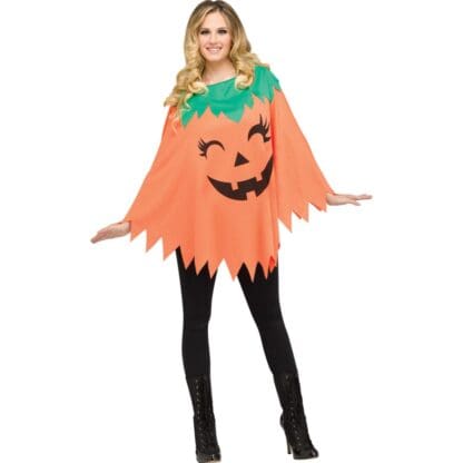 Women's Pumpkin Poncho