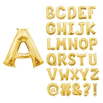 Anagram 78471 16 in. Letter H Gold Supershape Foil Balloon