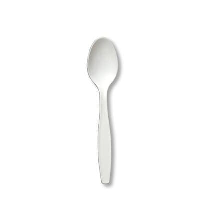 Touch of Color White Plastic Spoons, 24 Pack (010550),Size: Med