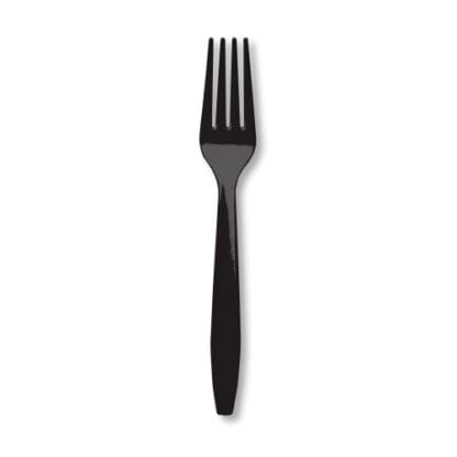 Touch of Color Black Plastic Forks, 24 Pack (010467)