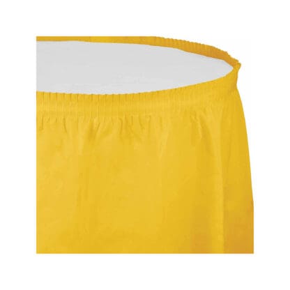 Yellow Plastic Table Skirt