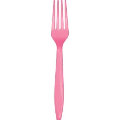 Touch of Color Premium Cutlery Pink Plastic 24 Count Forks