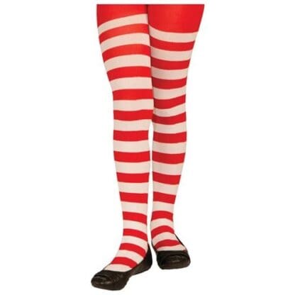 Ch Christ.strip Tights-lg Red/white