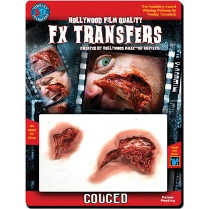 Adult Men's Gouged Flesh Prosthetics- Tinsley Transfers Multi-Colored