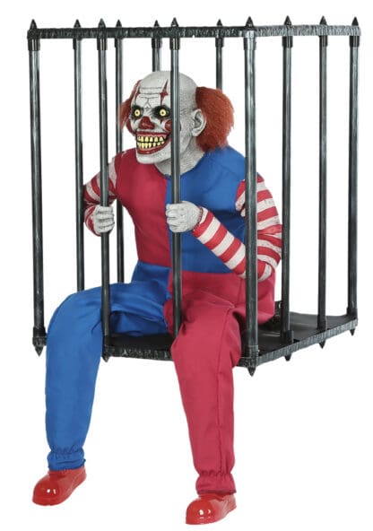 Morris Costumes MR123360 Animated Caged Walk Around Clown - 32 X 18 X 26 in.