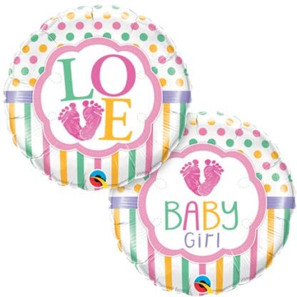 18 in. Baby Girl Love Feet Party Balloon