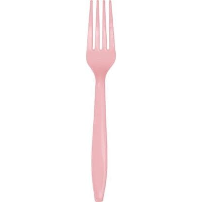 Touch of Color Premium Cutlery Pack of 24 Forks Classic Pink