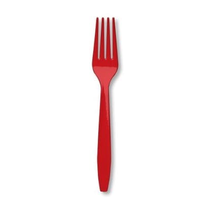 Touch of Color Classic Red, Plastic Forks, 24 Pack (010463)