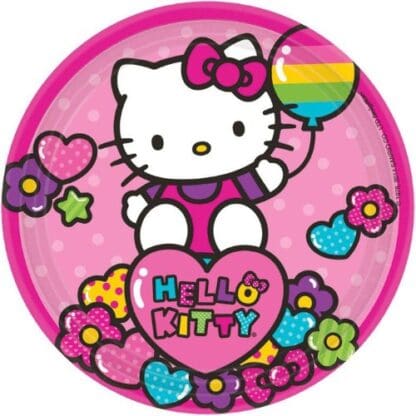 Amscan Hello Kitty Rainbow Dessert Plates (8)