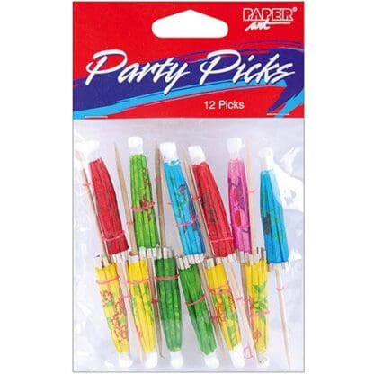 Cocktail Parasols - Party Picks 4" 12/Pkg