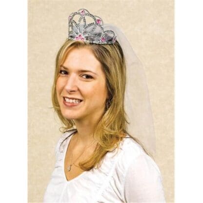 Bachelorette Party Tiara with Veil - Pack of 6