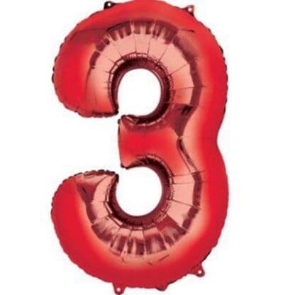 Price Includes Helium 34in Red Number Balloon (3) Birthday Party Supplies