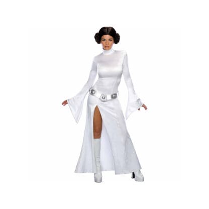 Rubie's Women's Star Wars Princess Leia Costume and Wig, White, Medium