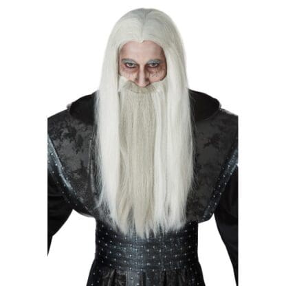 Dark Wizard Wig and Beard Set for Adults