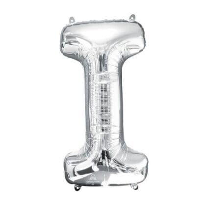 78406 32 in. Letter I Silver Supershape Foil Balloon