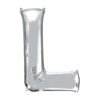 Anagram 78412 32 in. Letter L Silver Supershape Foil Balloon