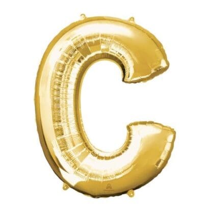 Anagram 78395 32 in. Letter C Gold Supershape Foil Balloon