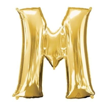 A3-2972 34 in. Letter M Balloon, Gold