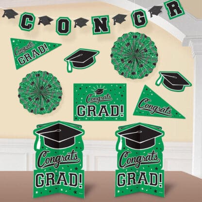 Green School Colors Pride Decorating Kit