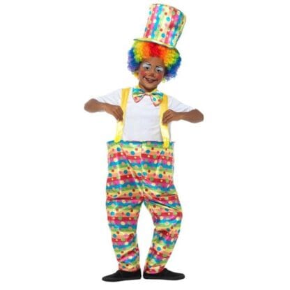 Boys Clown Circus Costume, Boys Fancy Dress, Small Age 4-6