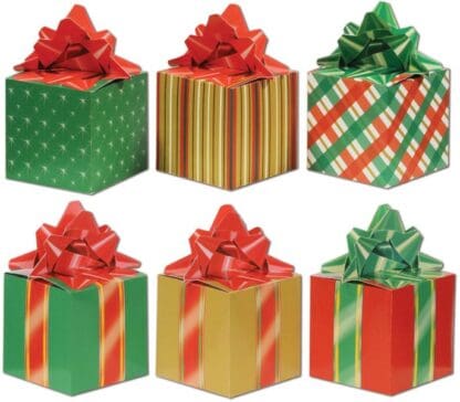 Beistle 3Pack Christmas Party Favor Boxes, 314Inch by 534Inch