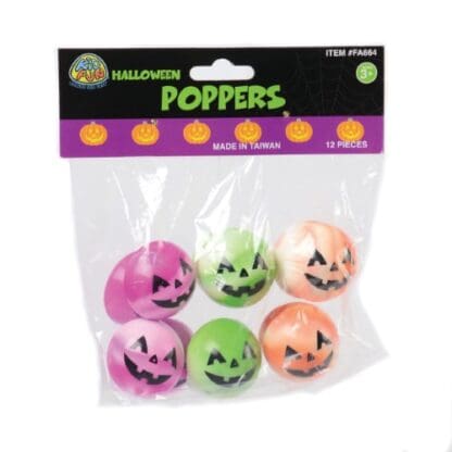 FA664 Halloween Poppers-38Mm - Pack of 12