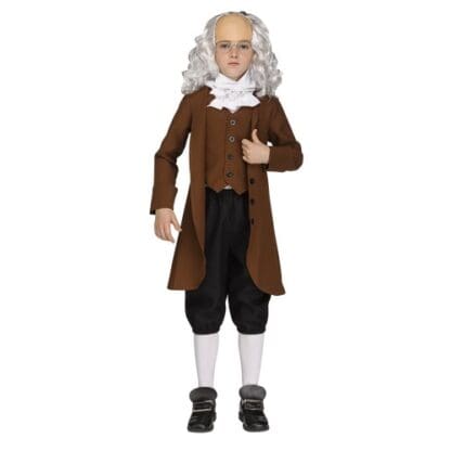 Boys Ben Franklin President Costume Size Medium 8-10