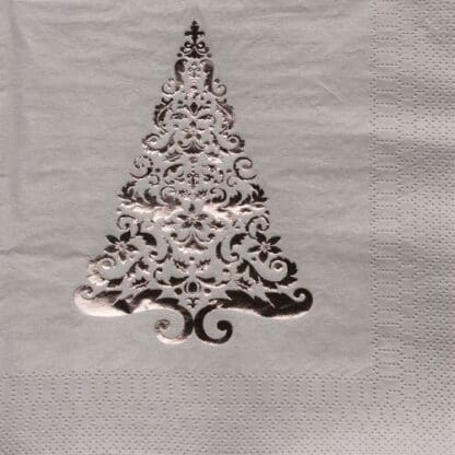 Glitz Silver Foil Stamped Lunch Napkins, 16 Count